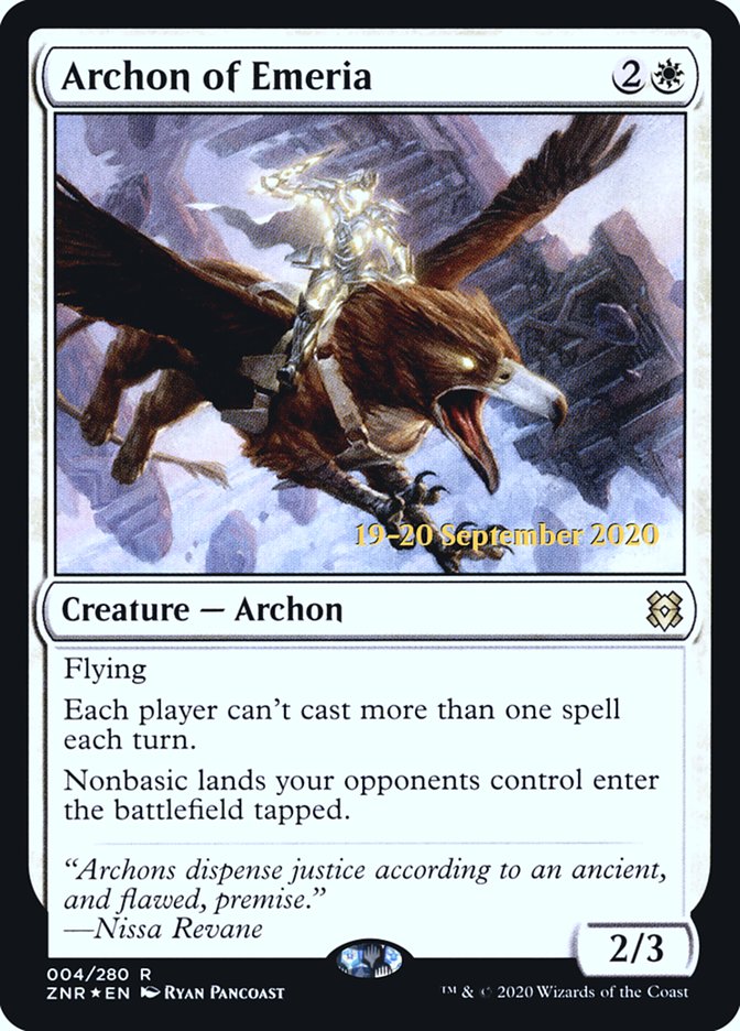 {R} Archon of Emeria [Zendikar Rising Prerelease Promos][PR ZNR 004]