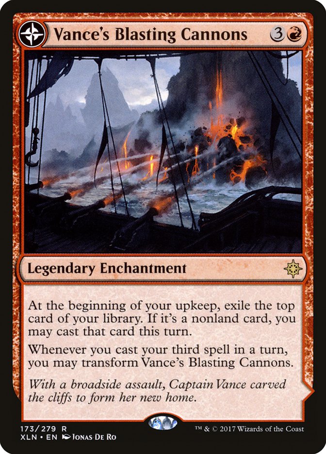 {R} Vance's Blasting Cannons // Spitfire Bastion [Ixalan][XLN 173]