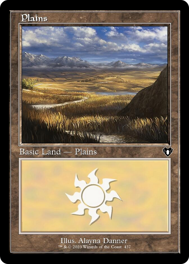 {B} Plains (437) (Retro) [Commander Masters][CMM 437]