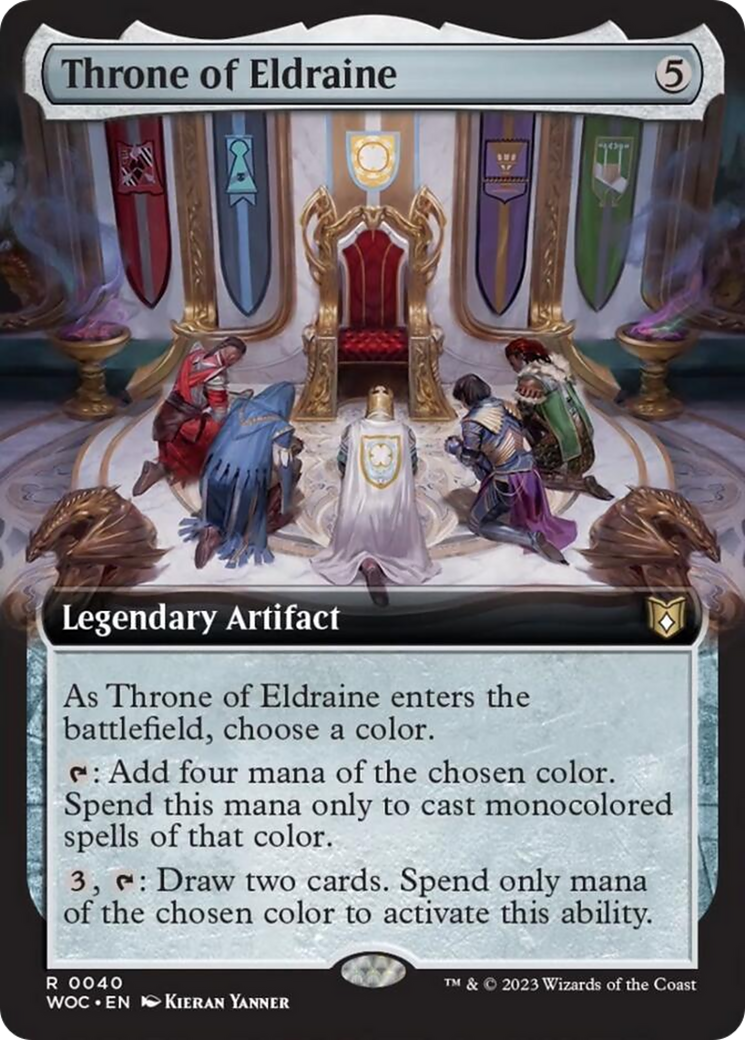 {R} Throne of Eldraine (Extended Art) [Wilds of Eldraine Commander][WOC 040]