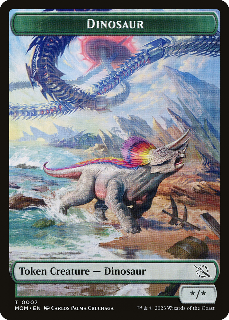 {T} Treasure (20) // Dinosaur Double-Sided Token [March of the Machine Tokens][TMOM 20//7]