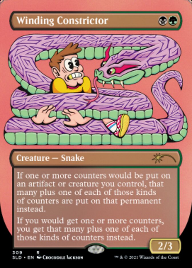 {R} Winding Constrictor (Borderless) (Foil Etched) [Secret Lair Drop Series][ET SLD 309]