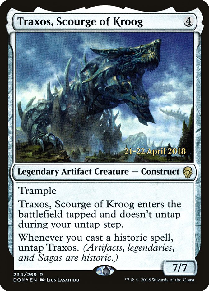 {R} Traxos, Scourge of Kroog [Dominaria Prerelease Promos][PR DOM 234]