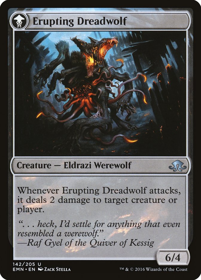 {C} Smoldering Werewolf // Erupting Dreadwolf [Eldritch Moon][EMN 142]