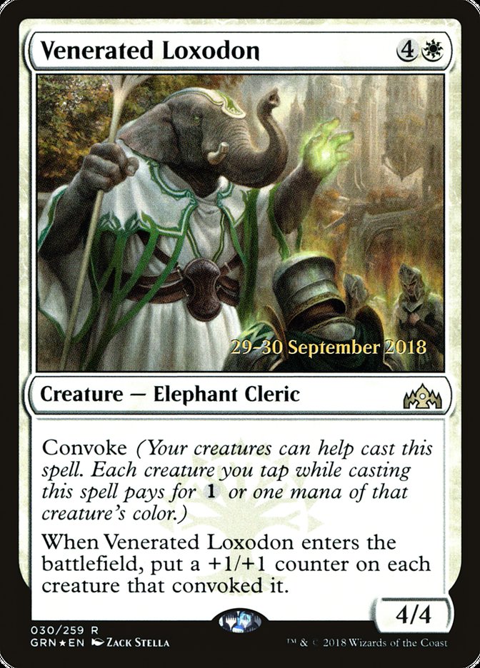 {R} Venerated Loxodon [Guilds of Ravnica Prerelease Promos][PR GRN 030]