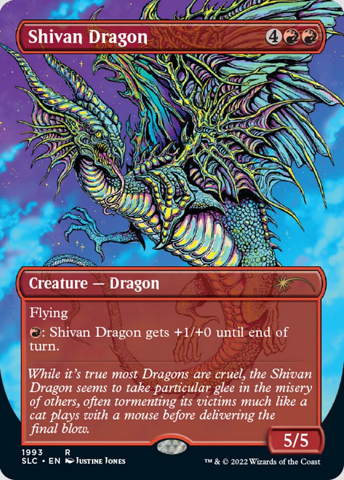 {R} Shivan Dragon (Borderless) [Secret Lair 30th Anniversary Countdown Kit][SLC 1993]