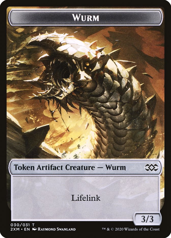 {T} Wolf // Wurm (030) Double-sided Token [Double Masters Tokens][T2XM 019]