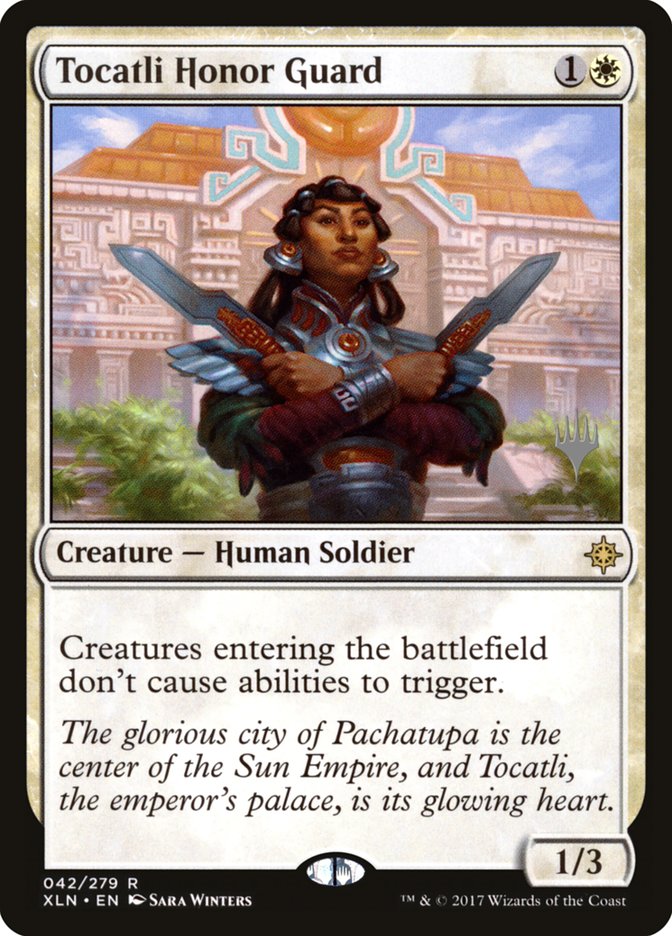 {R} Tocatli Honor Guard (Promo Pack) [Ixalan Promos][PP XLN 042]