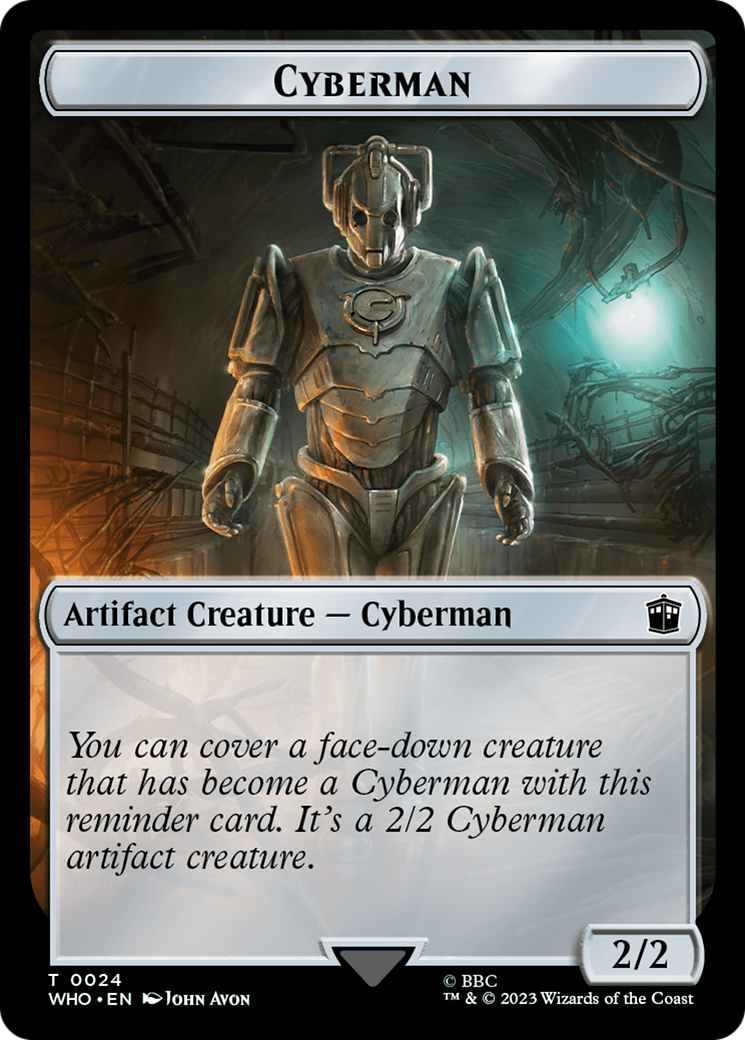 {T} Mark of the Rani // Cyberman Double-Sided Token [Doctor Who Tokens][TWHO 15//24]