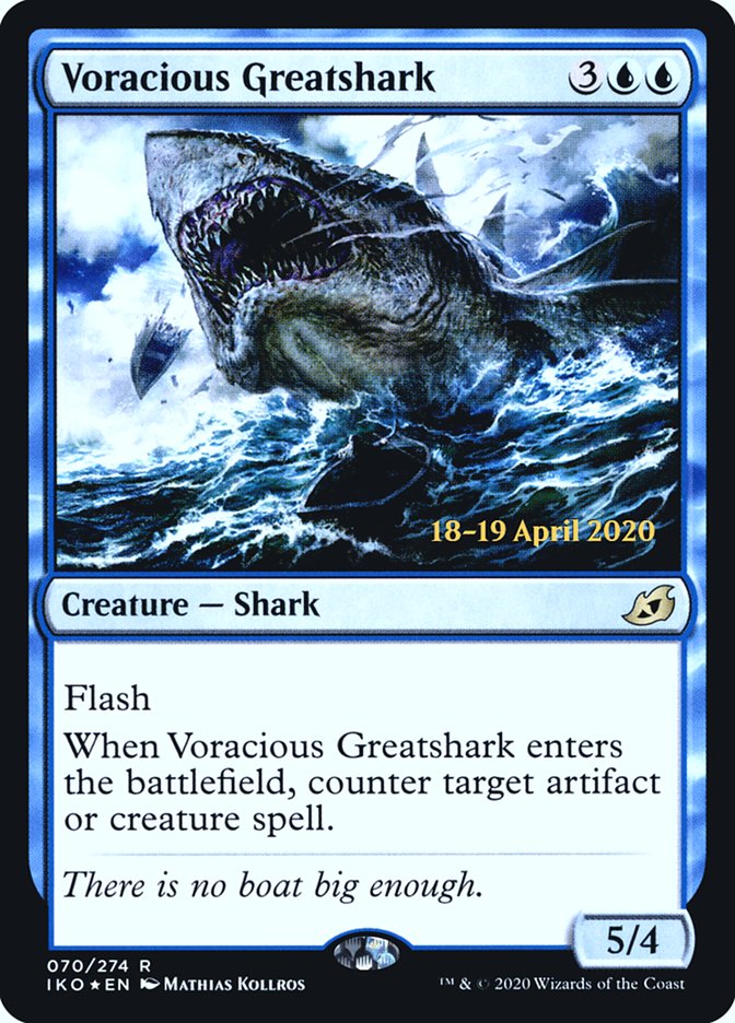 {R} Voracious Greatshark [Ikoria: Lair of Behemoths Prerelease Promos][PR IKO 070]