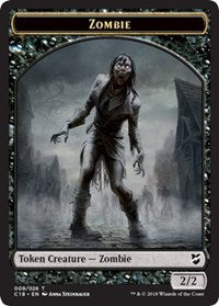 {T} Zombie // Angel Double-sided Token [Commander 2018 Tokens][TC18 009]