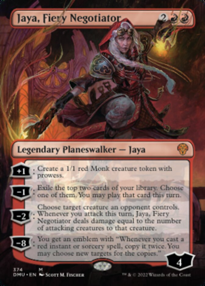 {@R} Jaya, Fiery Negotiator (Borderless) [Dominaria United][DMU 374]