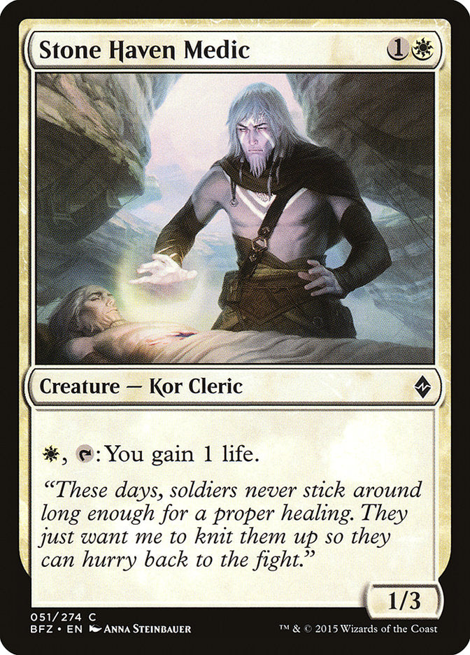 {C} Stone Haven Medic [Battle for Zendikar][BFZ 051]