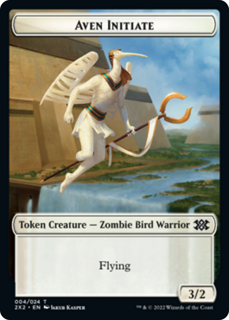 {T} Worm // Aven Initiate Double-sided Token [Double Masters 2022 Tokens][T2X2 20//4]