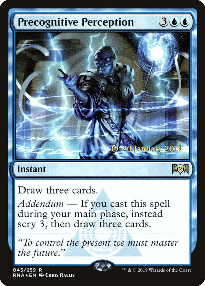 {R} Precognitive Perception [Ravnica Allegiance Prerelease Promos][PR RNA 045]