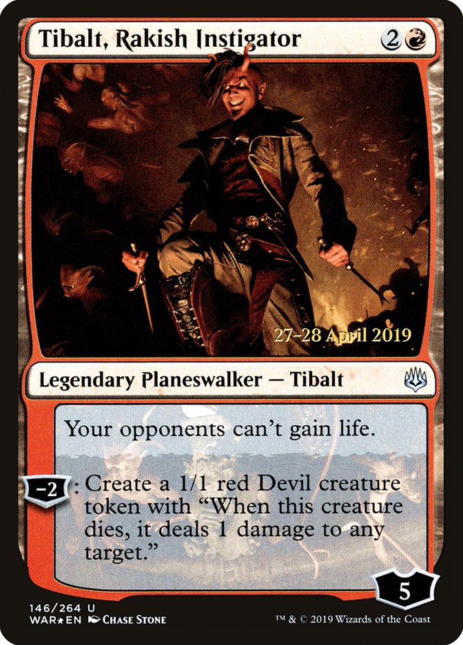 {C} Tibalt, Rakish Instigator [War of the Spark Prerelease Promos][PR WAR 146]