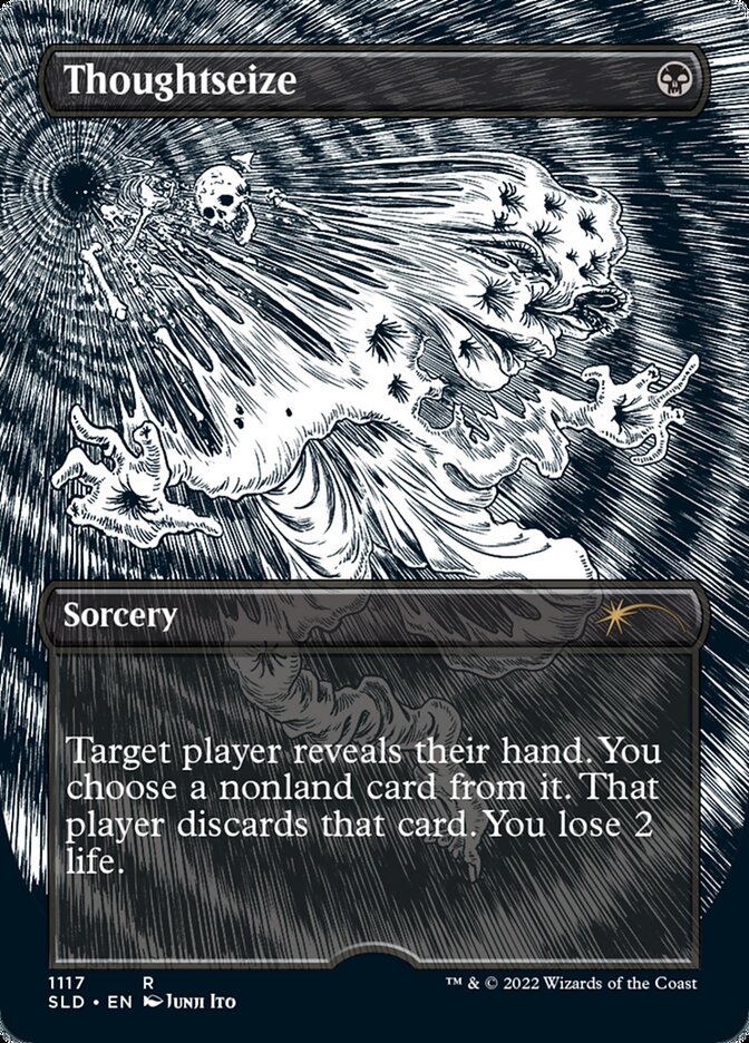 {R} Thoughtseize (Borderless Etched Foil) [Secret Lair Drop Series][SLD 1117]