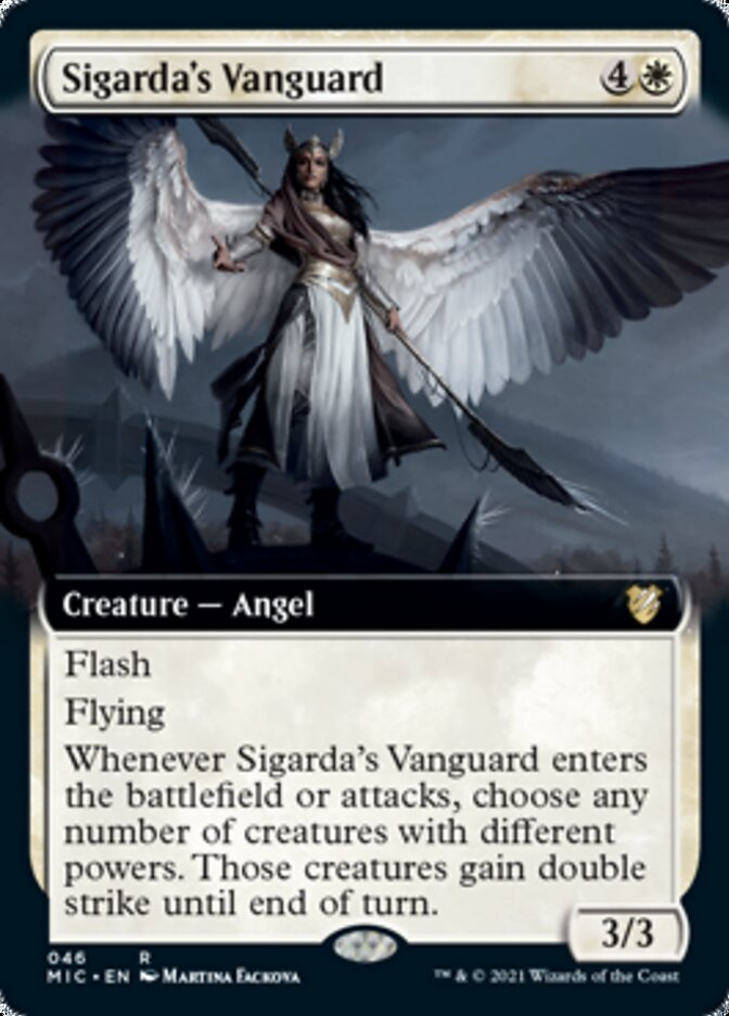 {R} Sigarda's Vanguard (Extended Art) [Innistrad: Midnight Hunt Commander][MIC 046]