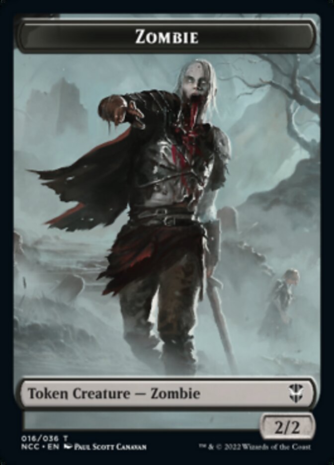 {T} Zombie // Drake Double-sided Token [Streets of New Capenna Commander Tokens][TNCC 016]