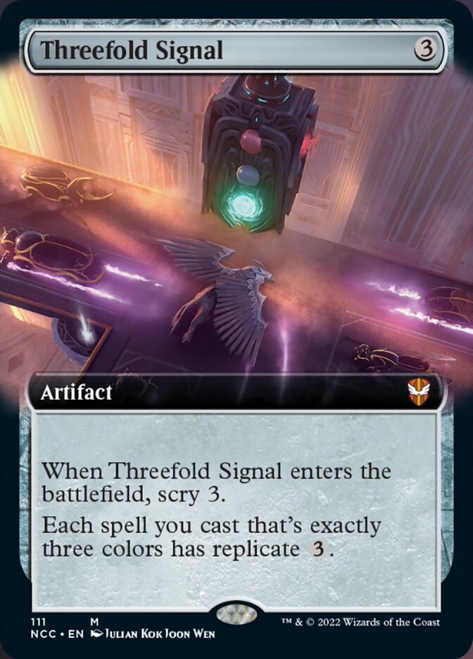 {R} Threefold Signal (Extended Art) [Streets of New Capenna Commander][NCC 111]