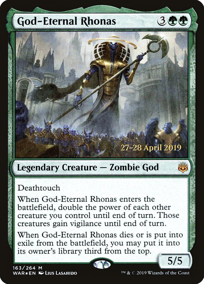 {R} God-Eternal Rhonas [War of the Spark Prerelease Promos][PR WAR 163]