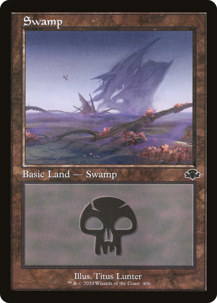 {B} Swamp (406) (Retro) [Dominaria Remastered][DMR 406]