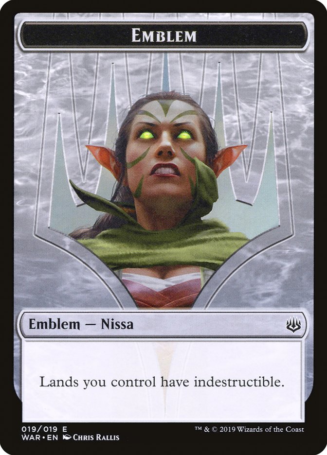 {T} Nissa, Who Shakes the World Emblem [War of the Spark Tokens][TWAR 019]