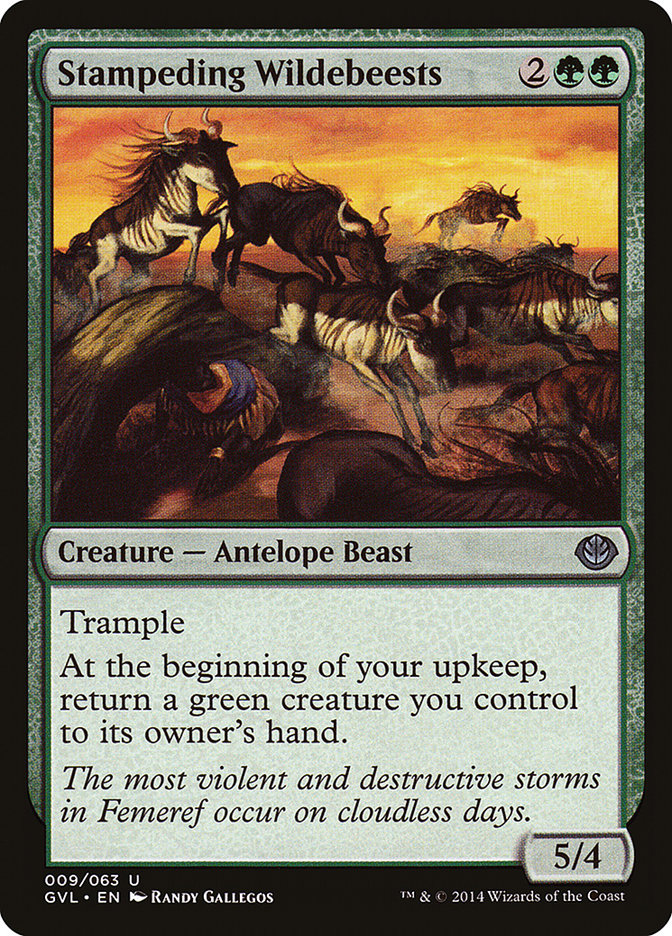 {C} Stampeding Wildebeests (Garruk vs. Liliana) [Duel Decks Anthology][GVL 009]