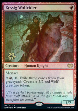 {@R} Kessig Wolfrider [Innistrad: Crimson Vow Prerelease Promos][PR VOW 165]