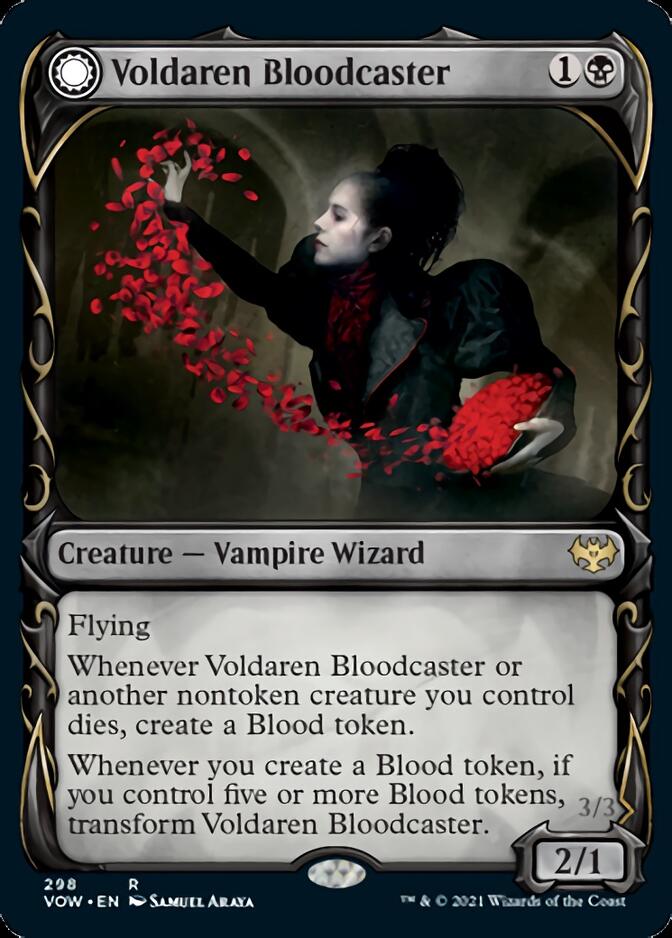 {R} Voldaren Bloodcaster // Bloodbat Summoner (Showcase Fang Frame) [Innistrad: Crimson Vow][VOW 298]