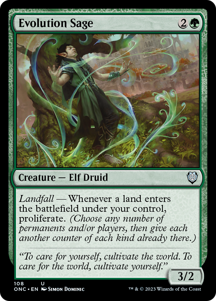 {C} Evolution Sage [Phyrexia: All Will Be One Commander][ONC 108]