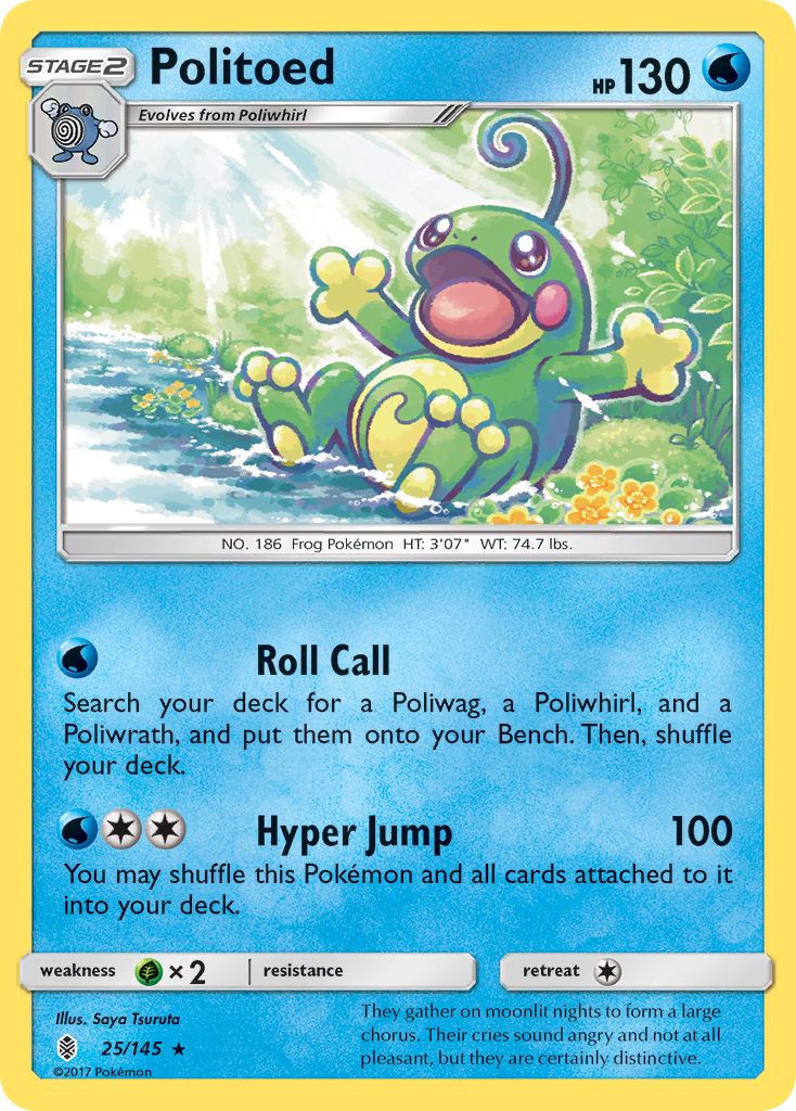 [PKM-R] Politoed (25/145) [Sun & Moon: Guardians Rising]