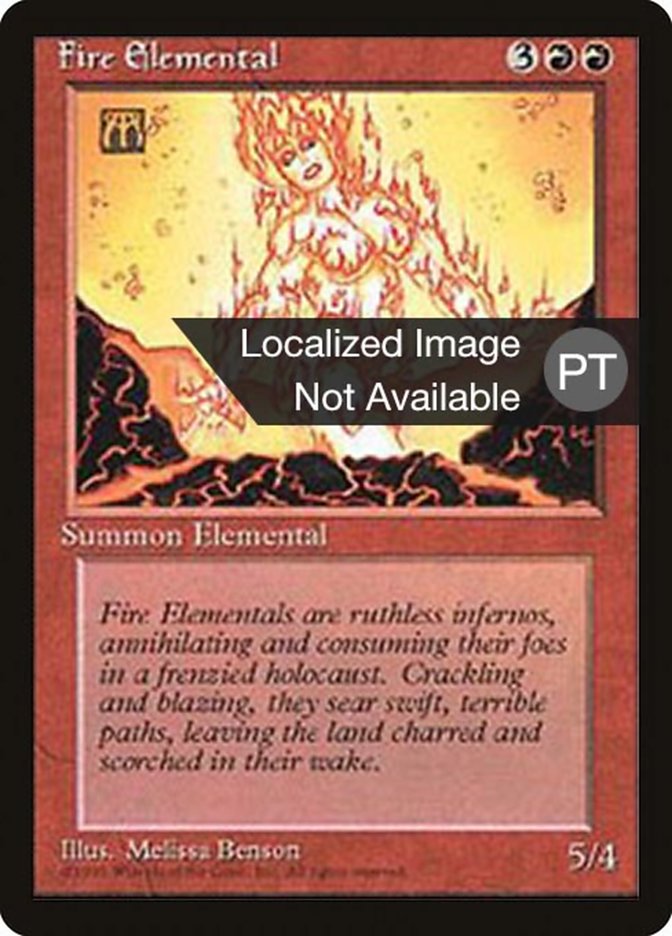 {F} Fire Elemental [Fourth Edition (Foreign Black Border)][FBB 4ED 191]