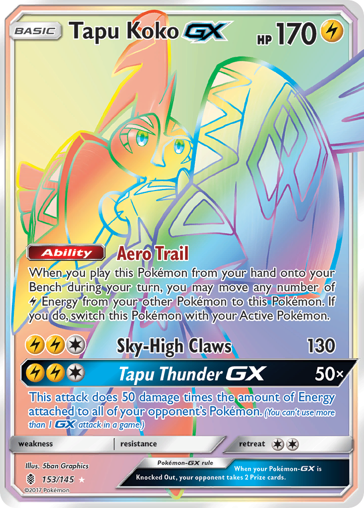 [PKM-R] Tapu Koko GX (153/145) [Sun & Moon: Guardians Rising]