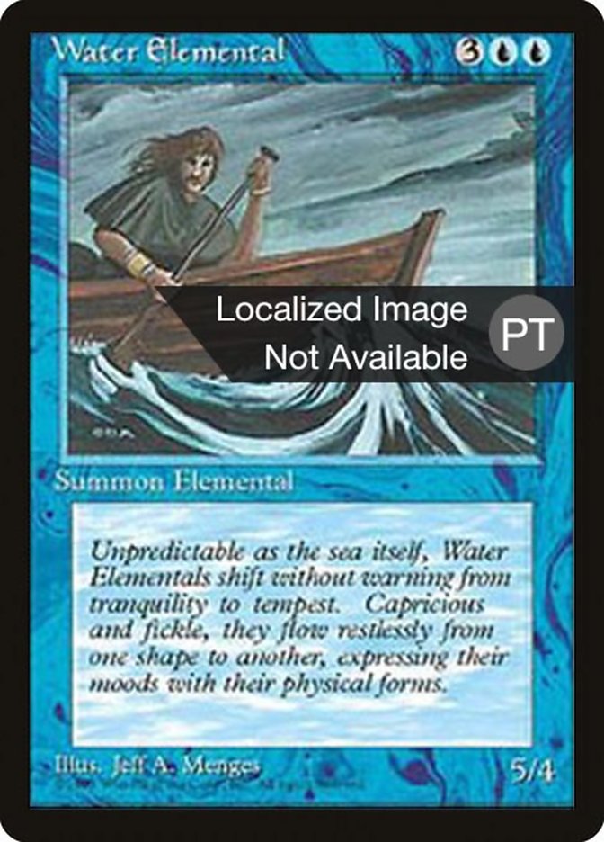 {F} Water Elemental [Fourth Edition (Foreign Black Border)][FBB 4ED 115]