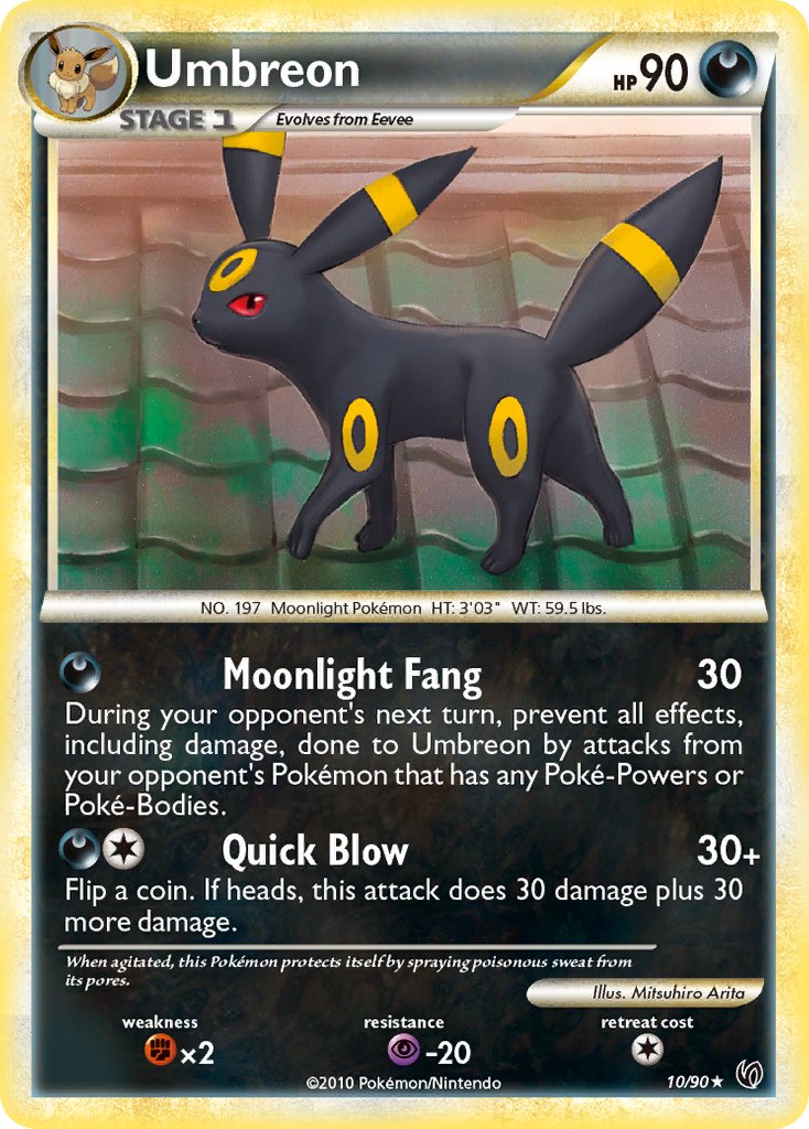 [PKM-R] Umbreon (10/90) (Cracked Ice Holo) (Theme Deck Exclusive) [HeartGold & SoulSilver: Undaunted]