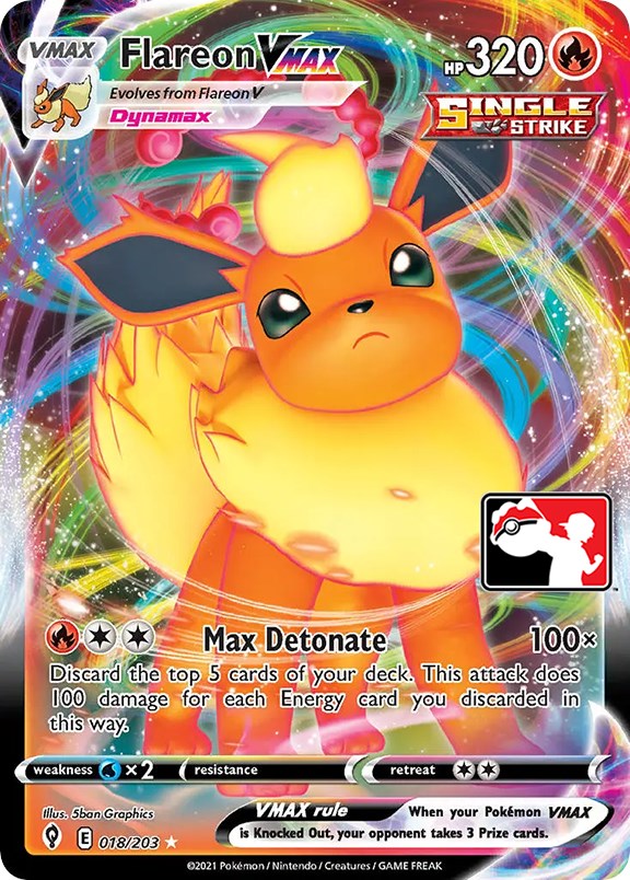 [PKM-R] Flareon VMAX (018/203) [Prize Pack Series One]