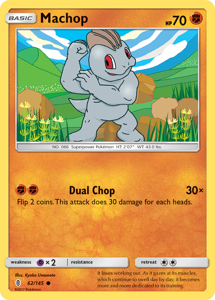 [PKM-C] Machop (62/145) [Sun & Moon: Guardians Rising]