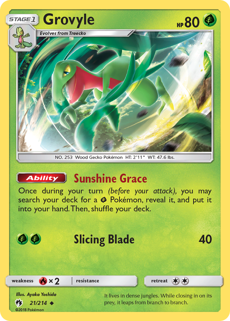 [PKM-C] Grovyle (21/214) [Sun & Moon: Lost Thunder]