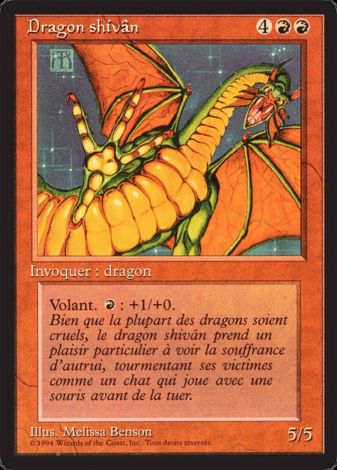 {F} Shivan Dragon [Foreign Black Border][FBB 3ED 177]