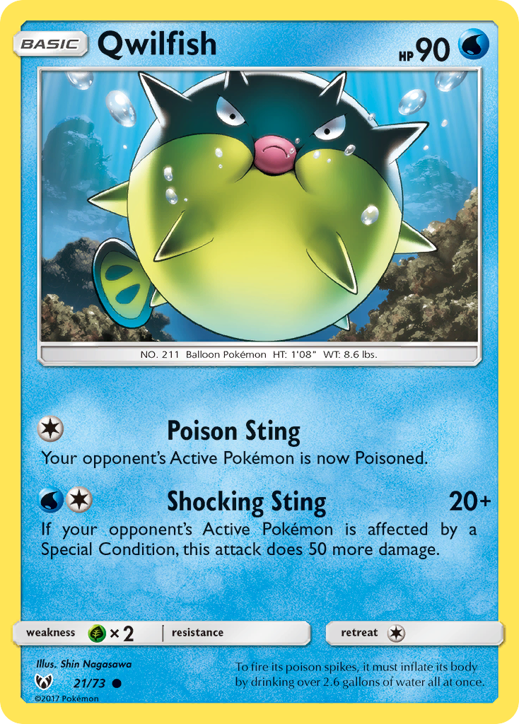 [PKM-C] Qwilfish (21/73) [Sun & Moon: Shining Legends]