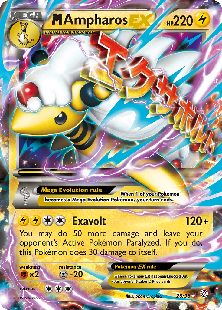 [PKM-R] M Ampharos EX (28/98) [XY: Ancient Origins]