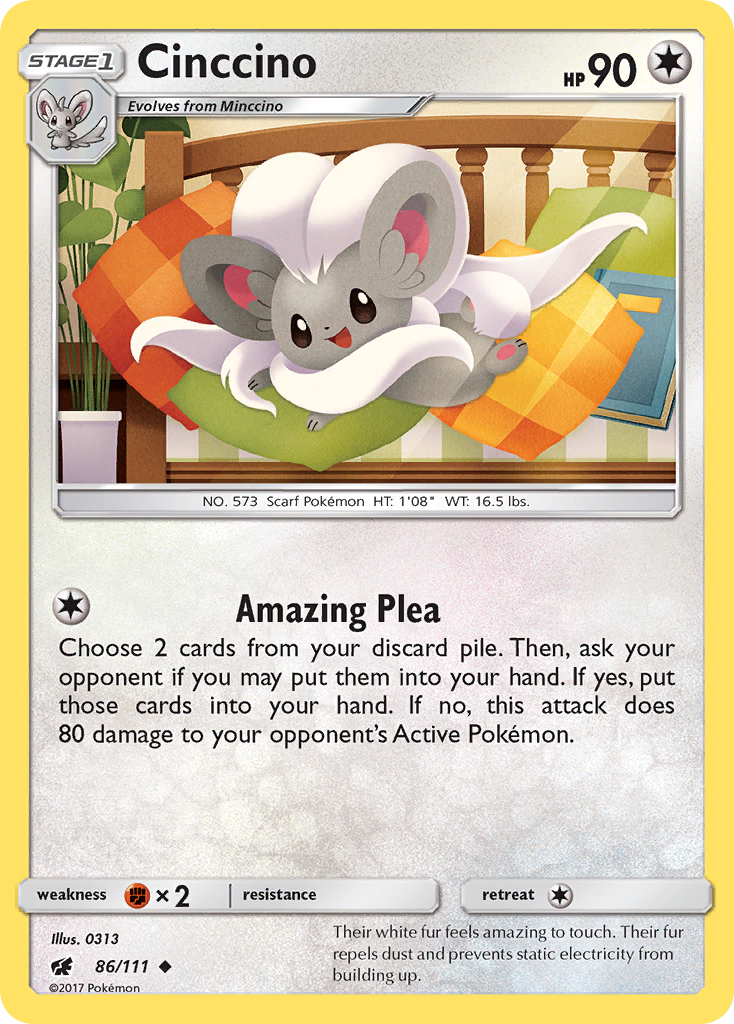 [PKM-C] Cinccino (86/111) [Sun & Moon: Crimson Invasion]