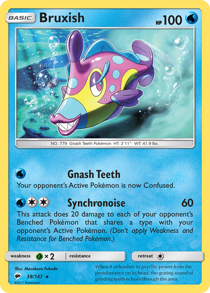 [PKM-R] Bruxish (38/147) [Sun & Moon: Burning Shadows]