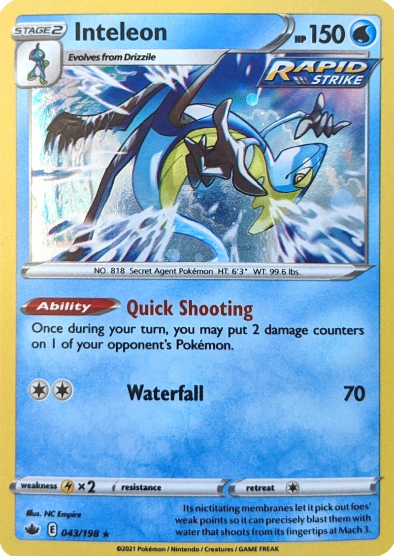 [PKM-R] Inteleon (043/198) (Cosmos Holo) [Sword & Shield: Chilling Reign]