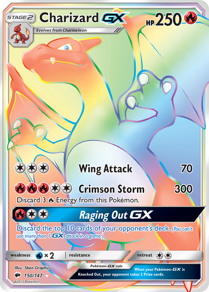 [PKM-R] Charizard GX (150/147) [Sun & Moon: Burning Shadows]