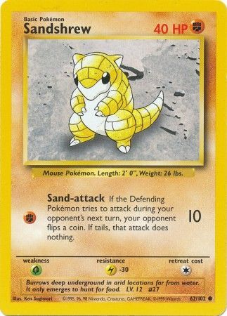 [PKM-C] Sandshrew (62/102) [Base Set Unlimited]