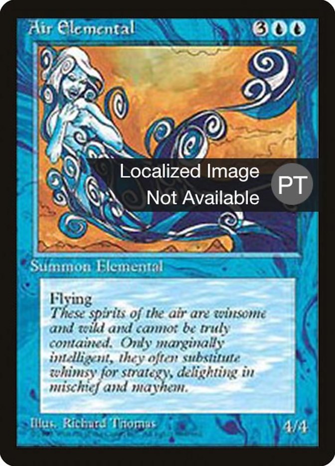 {F} Air Elemental [Fourth Edition (Foreign Black Border)][FBB 4ED 059]