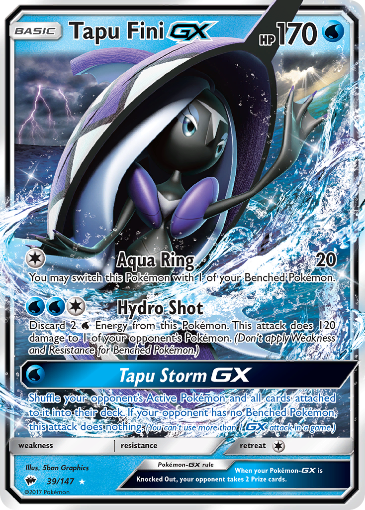 [PKM-R] Tapu Fini GX (39/147) [Sun & Moon: Burning Shadows]