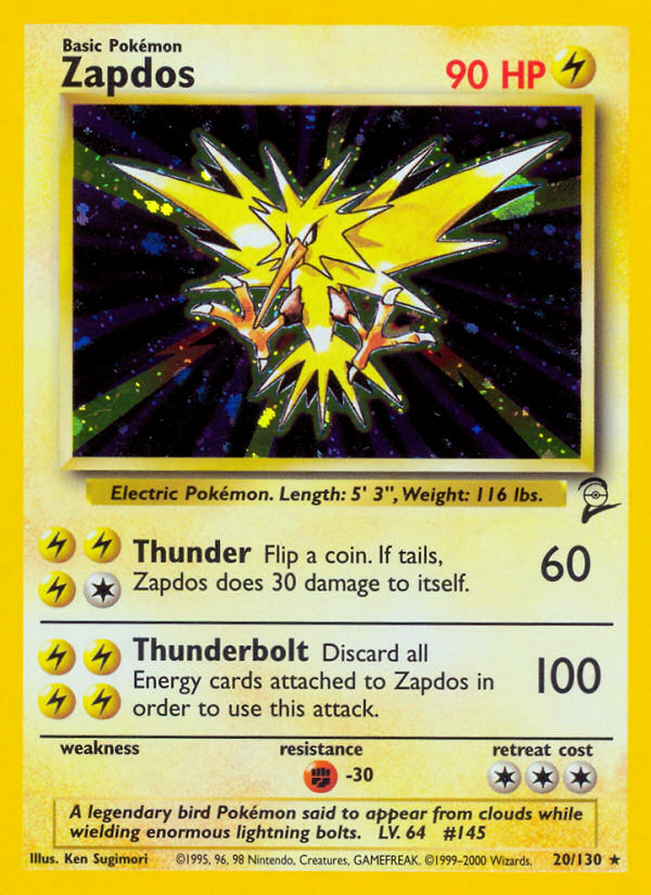 [PKM-R] Zapdos (20/130) [Base Set 2]